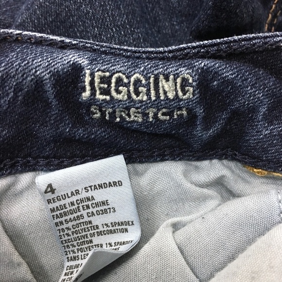 AMERICAN EAGLE Jeans Jegging Stretch Skinny Slim Dark Wash Denim Size 4 Regular - Picture 7 of 13